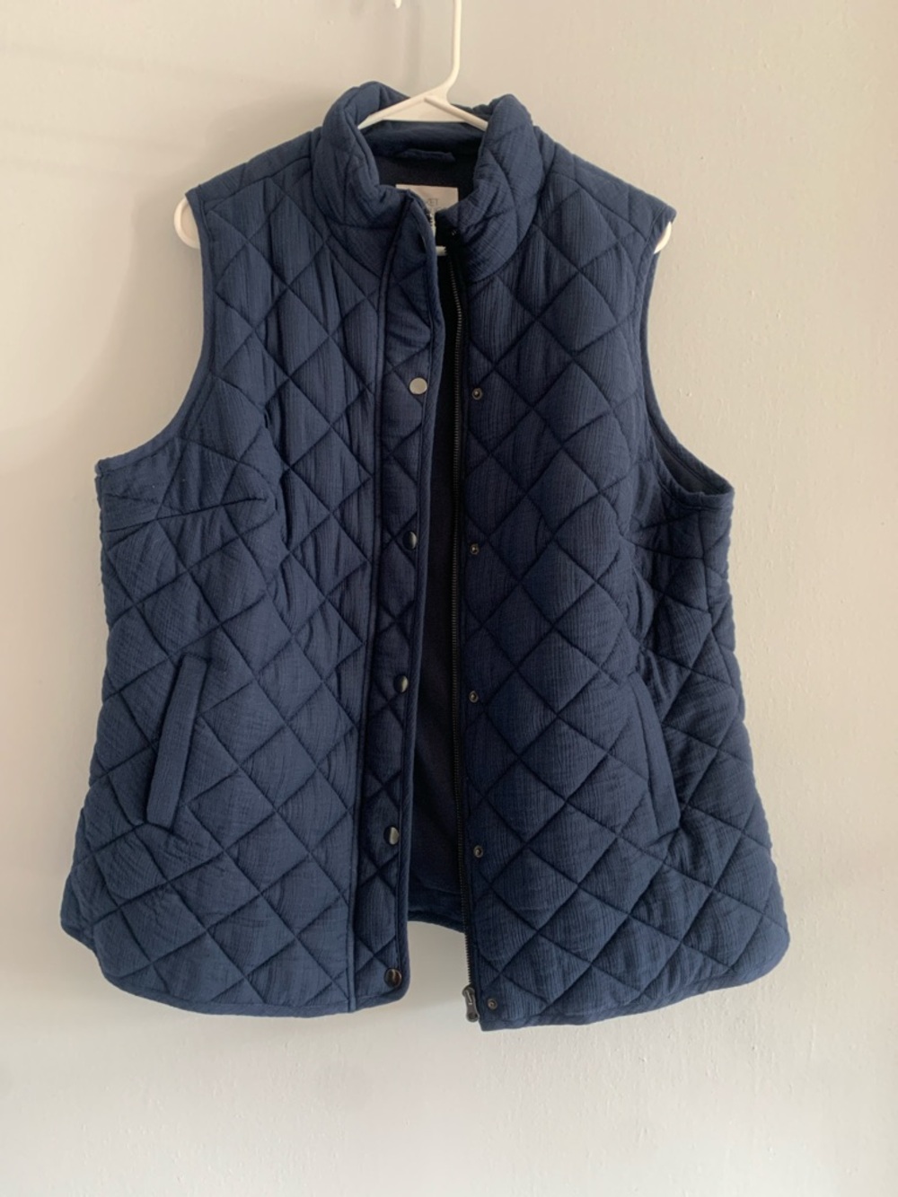 MARKET & SPRUCE Quilted Navy Blue Puffer Vest